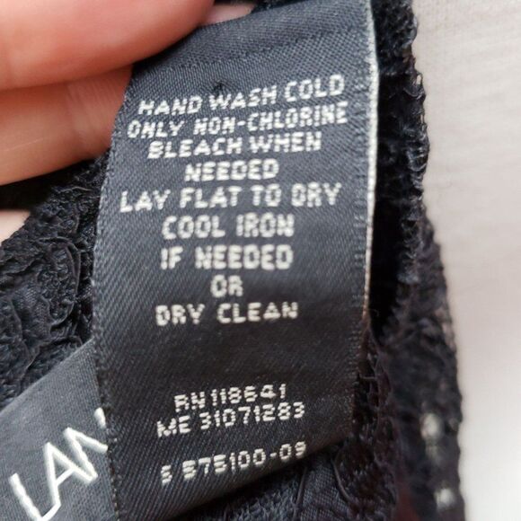 Black Lace Midi Dress Sz 16 Sleeveless Lined Cocktail Party Elegant Whimsigoth - Picture 7 of 8